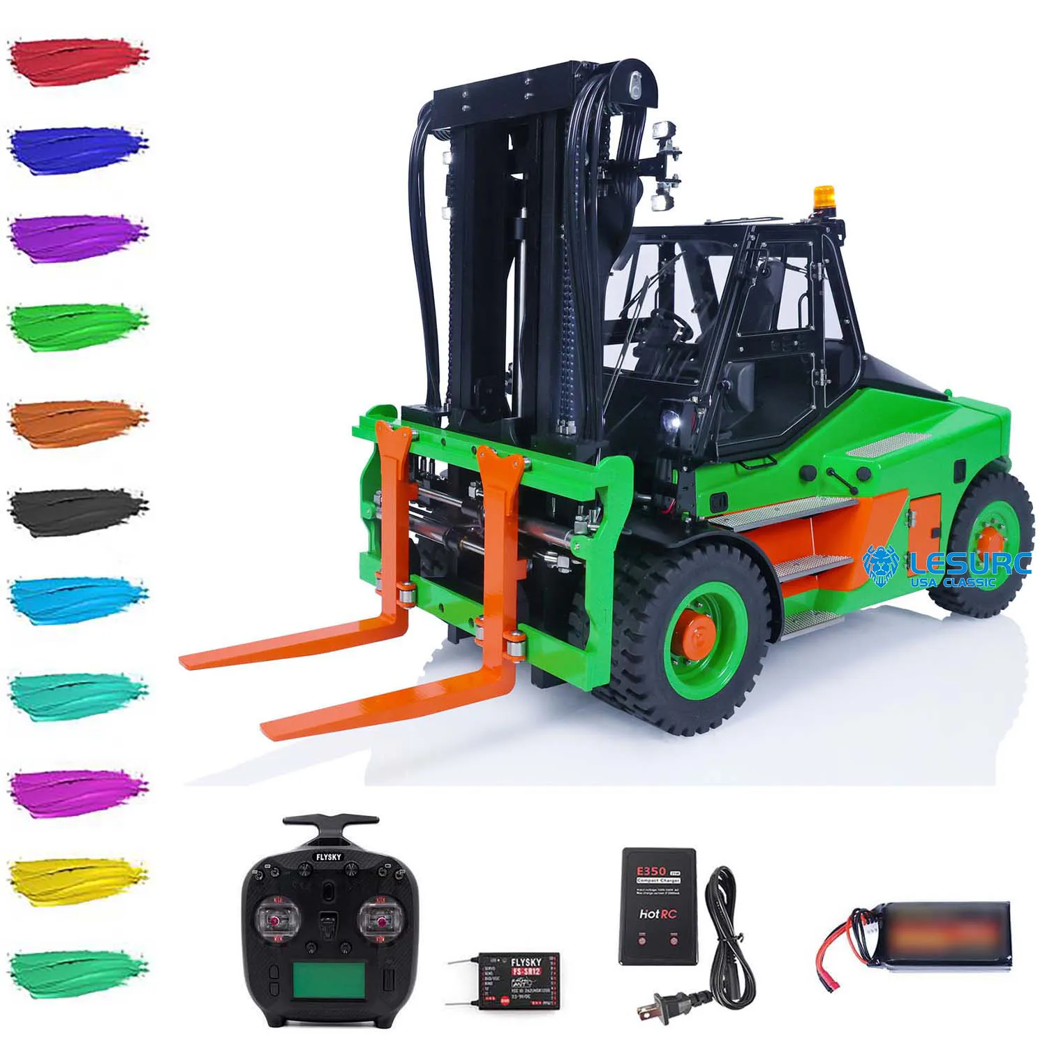 LESU Aoue-LD160S RC 1:14 Hydraulic Metal Forklift Radio Controller Truck Engineering Cars Toys Painted Assembled Model For Aduit