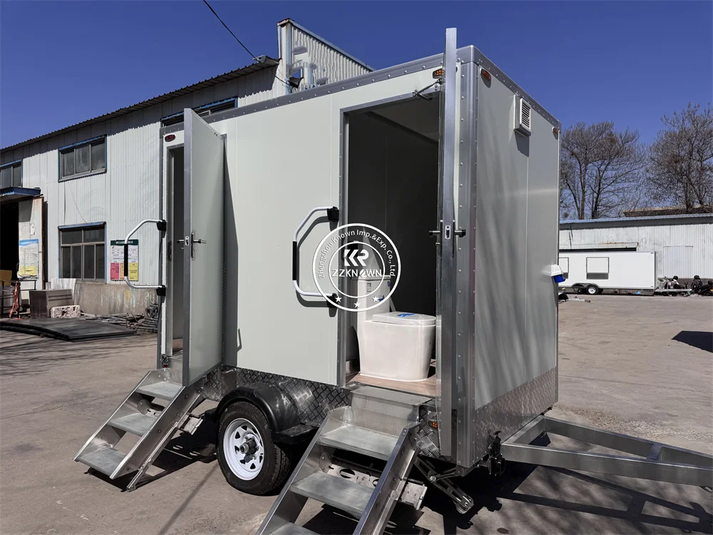 Modern Portable Restroom Trailer Outdoor Mobile Plastic Toilet Camping Washroom Luxury Toilet Trailer