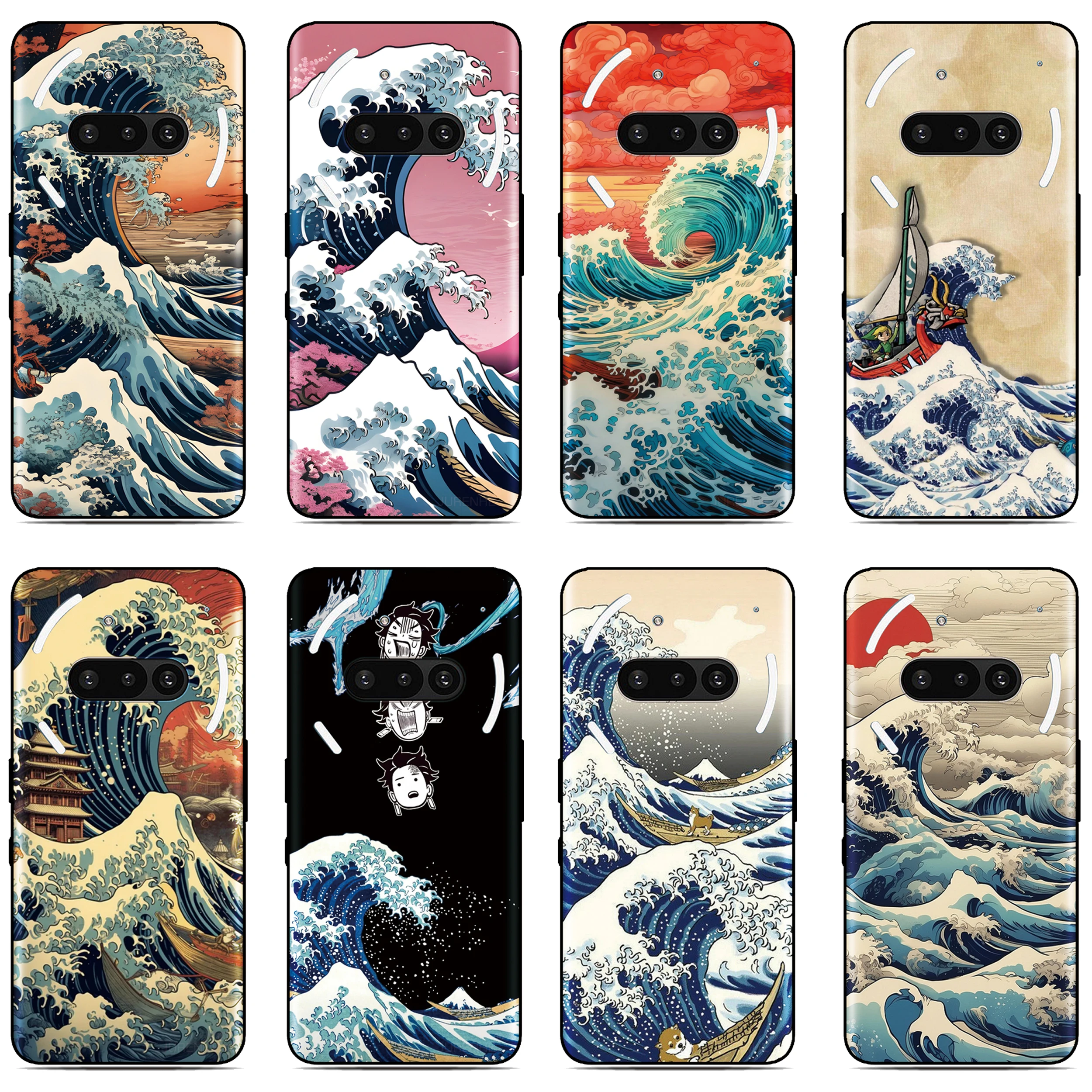 

Japan Kanagawa Cover For LG Wing Velvet K22 K61 K50 K51s K52 K20 K40 Q6 Q7 Stylo 5 6 G8X G6 G7 G8 V40 V50 V60 ThinQ Phone Case