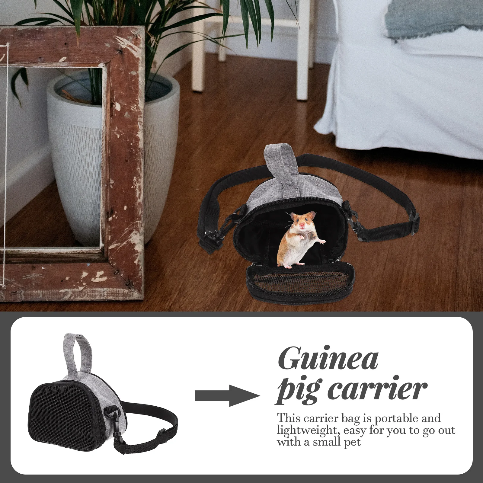 

Pet Outdoor Oxford Cloth Hamster Carrier Lightweight Portable Oxford Cloth Hamster Guinea Pig Travel Small Animal Bag House
