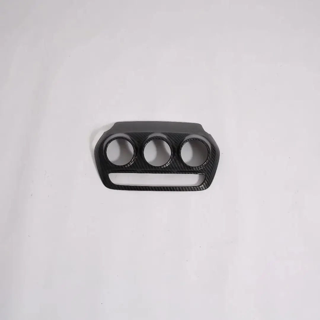 For Chevrolet Onix 2019 2020 2021 Air Conditioning Adjust Buttons Cover Frame Trims ABS Carbon Fiber Car Styling Accessories