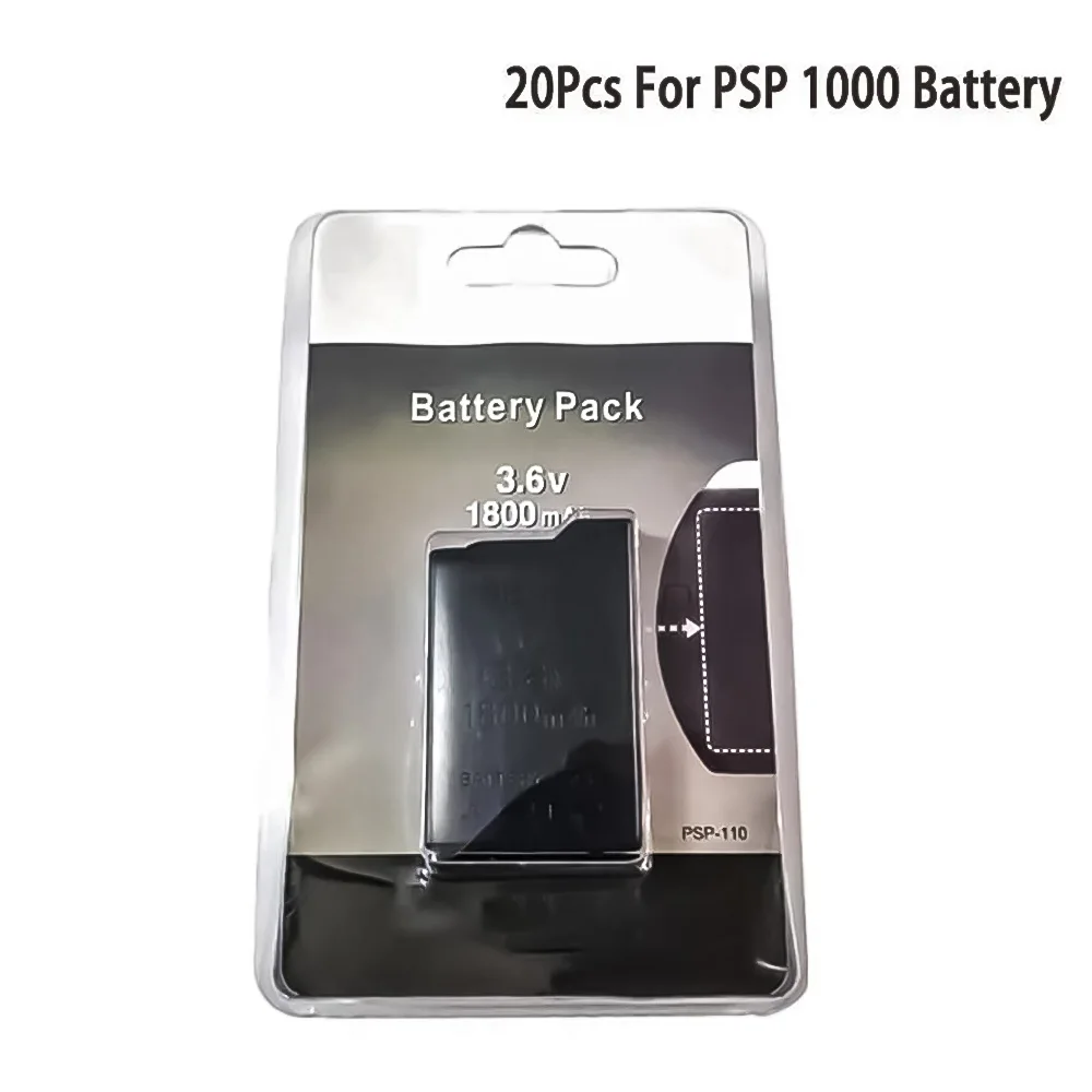 

20pcs/Lot Battery For Sony PlayStation Portable PSP1000 Gamepad Battery 3.6V 1800mAh PSP 1000 Lithium Rechargeable Batteries