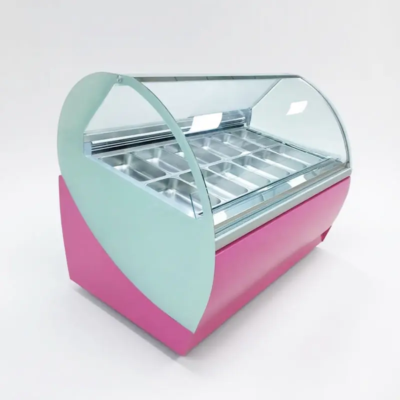 Freshnow Hot Sale Hard Ice Cream Display Freezer Showcase Gelato Display Cabinet Cake Refrigerator Showcase