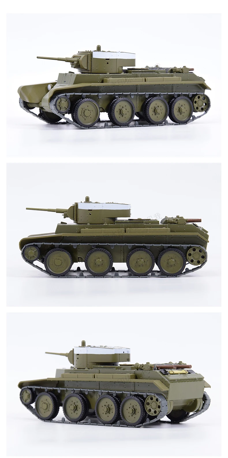 Modelo de carro Original 1:43 BT-7 soviético tipo tanque de aleación 1937 torreta barril móvil 049