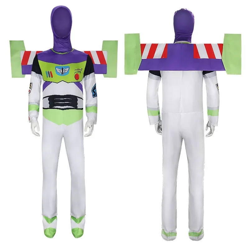 Disfraz de Cosplay de Toy Story Buzz Lightyear para adultos, traje con alas, disfraces de fiesta de Halloween, monos para mujeres y hombres