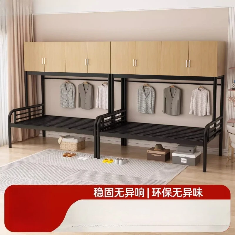 

Upper Cabinet Lower Bed Wrought Iron Shelf Storage Bed Employee Dormitory Factory Single Single Floor