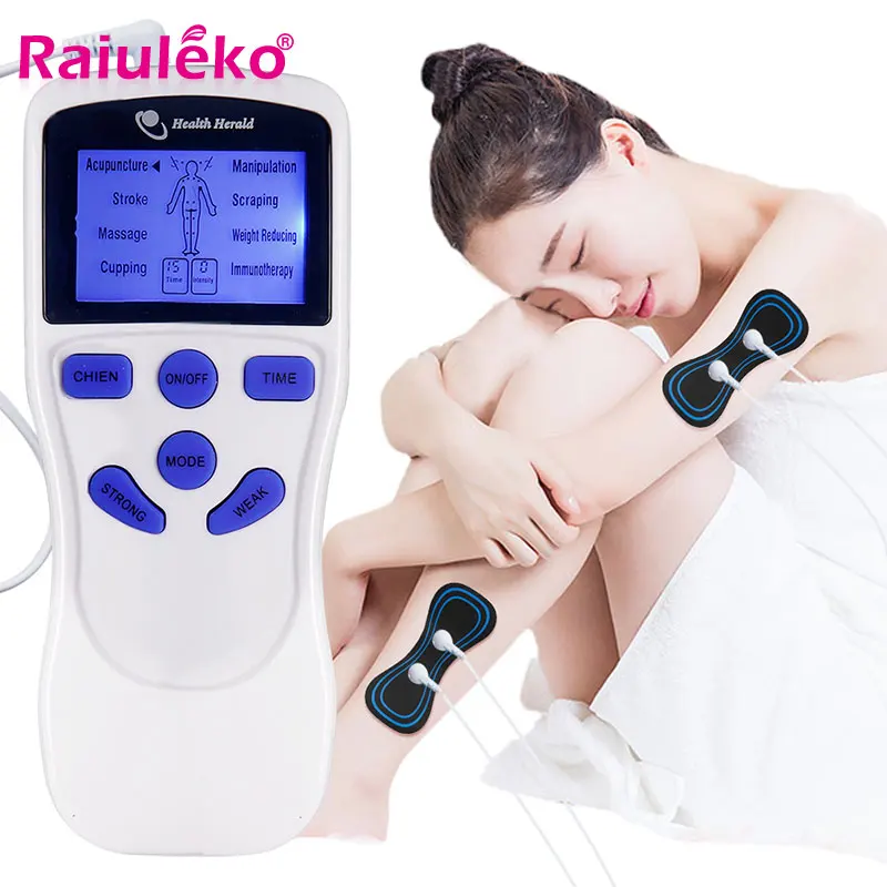 

8 Modes TENS EMS Massage Machine Pulse Muscle Stimulator Digital Physiotherapy Body Massager Neck Cervical Massage Pads Relax