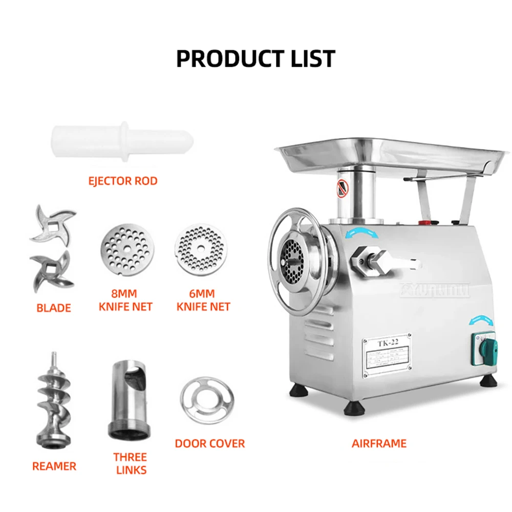 مفرمة لحم من الفولاذ المقاوم للصدأ صغيرة متعددة الوظائف Picador Eltricaico ماكينة خلط اللحوم المكتبية الأوتوماتيكية بالكامل ماكينة المطبخ الكهربائية