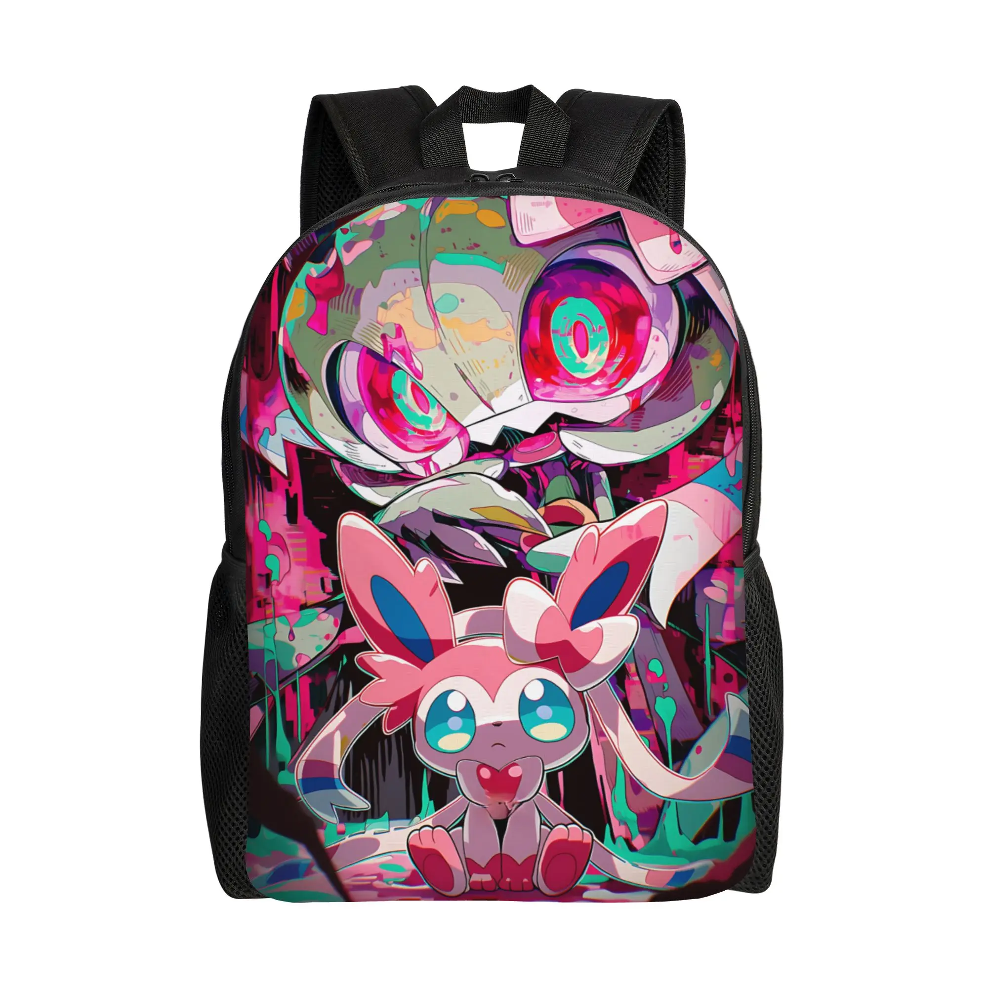 Fashion Pokemon Theme Backpack ita bag  mochila Harajuku Design Camping Sturdy Shoulder Rucksack