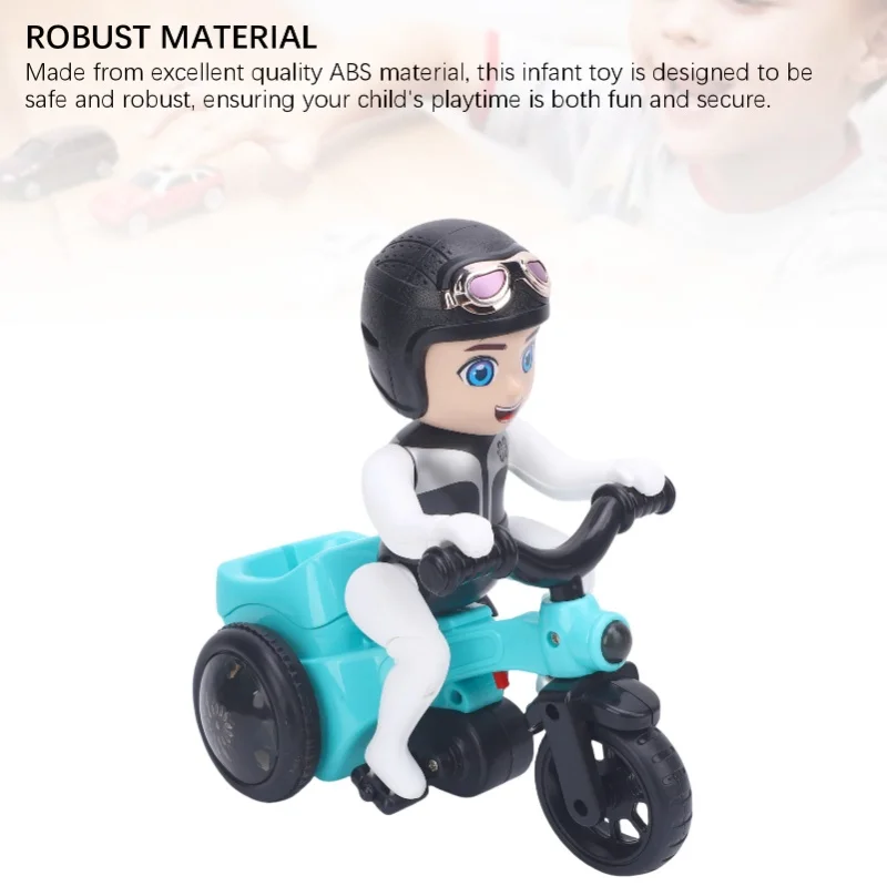 Baby Stunt Tricycle Toy 360 Degree Rotating Toddler Electric Tricycle Toy For Boys Girls Battery Powered