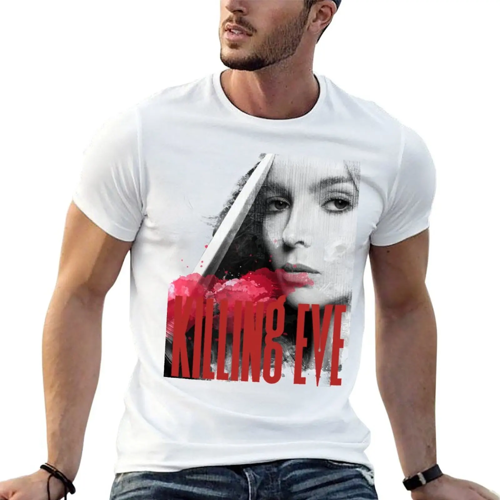 

Killing Eve Poster- Villanelle T-Shirt t shirt for man 100 percent cotton black cotton t-shirt plain for man package T-Shirt
