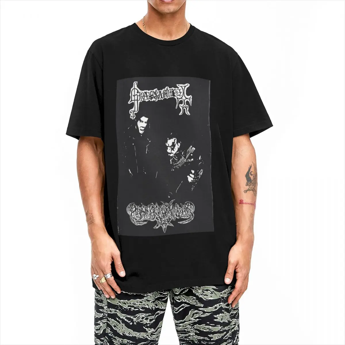 Haikyuu T-Shirt Grausamkeit Music Black Metal Gothic 100 Cotton T Shirts Fashion Tshirt for Men Beach Y2K Short Sleeve Tees