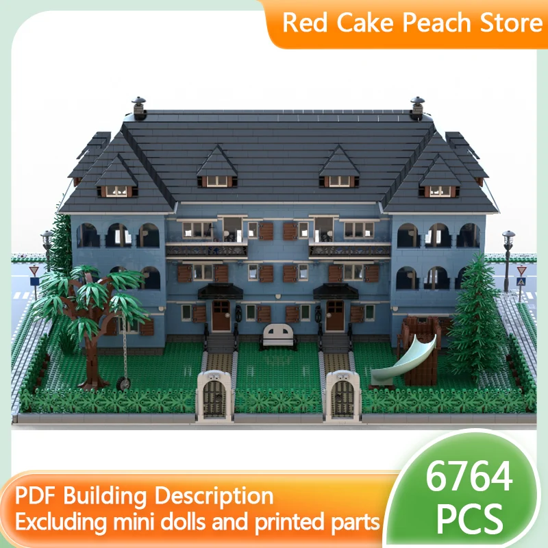 

Модель городской улицы MOC, строительные блоки, архитектурный модульный конструктор, развивающая игрушка для детей, подарок на праздник, набор для сборки