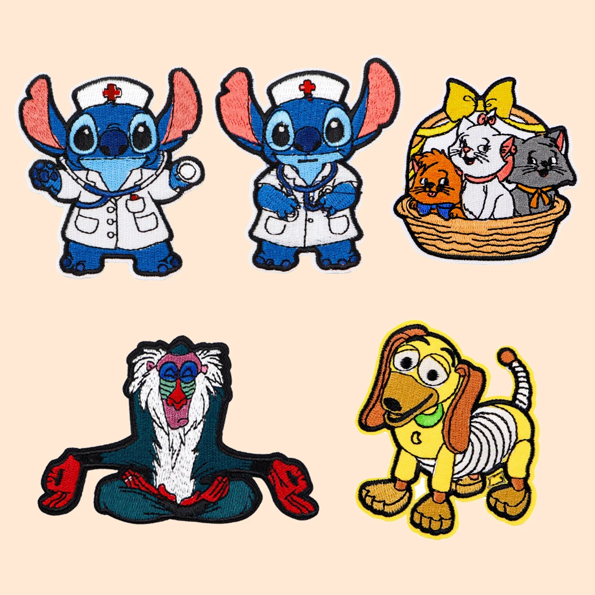 

Doctor Nuse Patches On Clothes Cartoon Dog Embroidered Patches Sew Badges Iron On Patch DIY Clothing Accessories