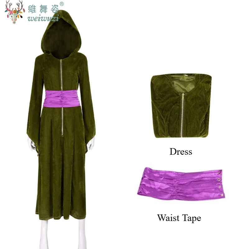 

Halloween Carnival Party Adult Women Fantasia Padme Cosplay Amidala Costume Stage Perfermance Hooded Dress Robe Belt Outfits
