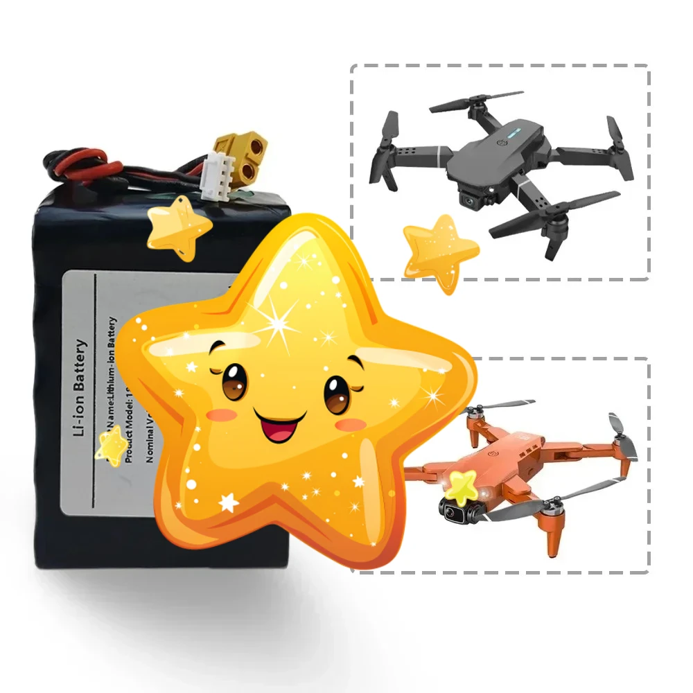 

AIMJIN 12V Li-ion Battery 17.5Ah 3S5P for UAV RC Airplane Quadrotor with XH2.54-4P XT60 Connector