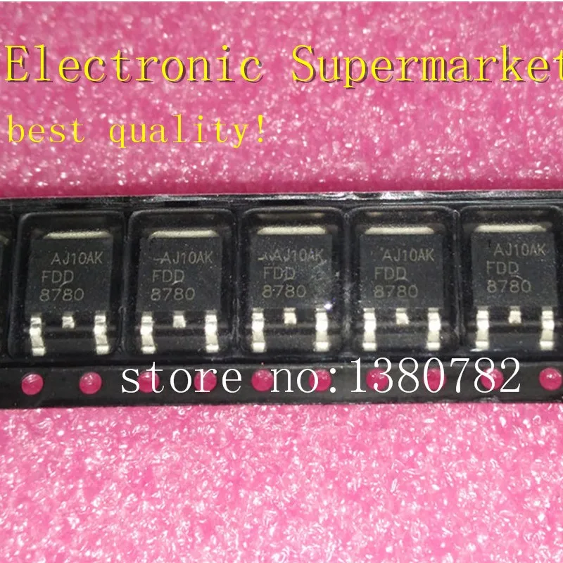 Free Shipping 10pcs-50pcs/lots FDD8780 TO-252 100%New original  IC In stock!