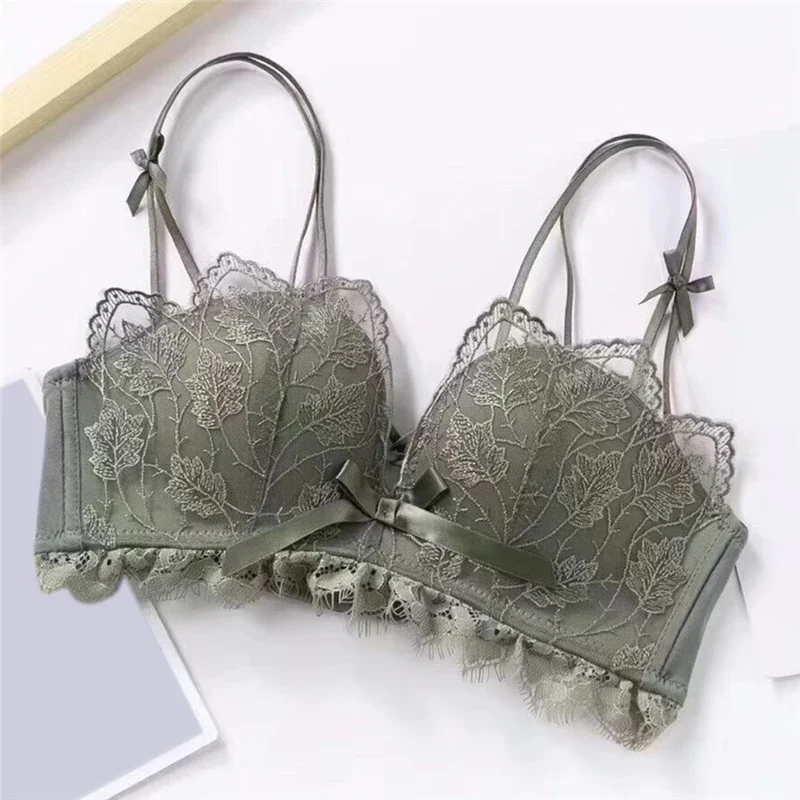 Beauty Back Lace Bras for Women Sexy Underwear Sweet Lace Push-up Bra Female Brassiere Embroidery Lingerie Bralette Ropa Mujer