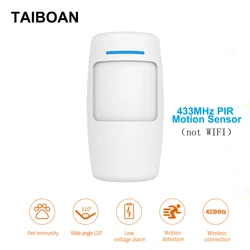 TAIBOAN 433MHz PIR Motion Sensor Indoor Infrared Detector Wireless eV1527 Home RF Sensor For Smart Life Security Alarm System