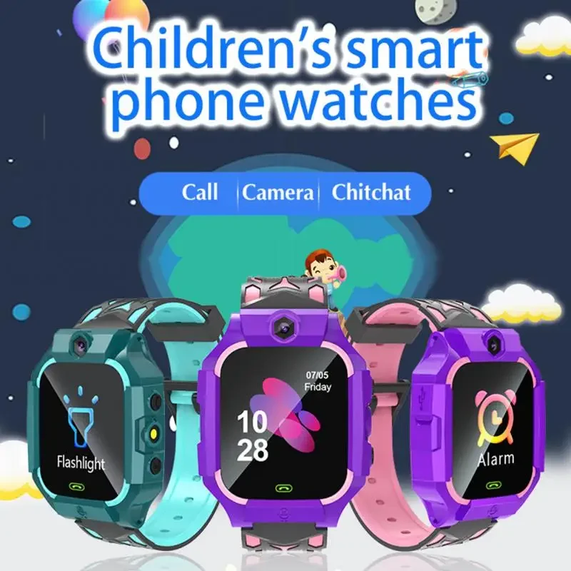 Smartwatch per bambini, dispositivo per SIM card, chiamata SOS, telefono cellulare, fotocamera impermeabile, localizzatore di posizione, regalo per bambini