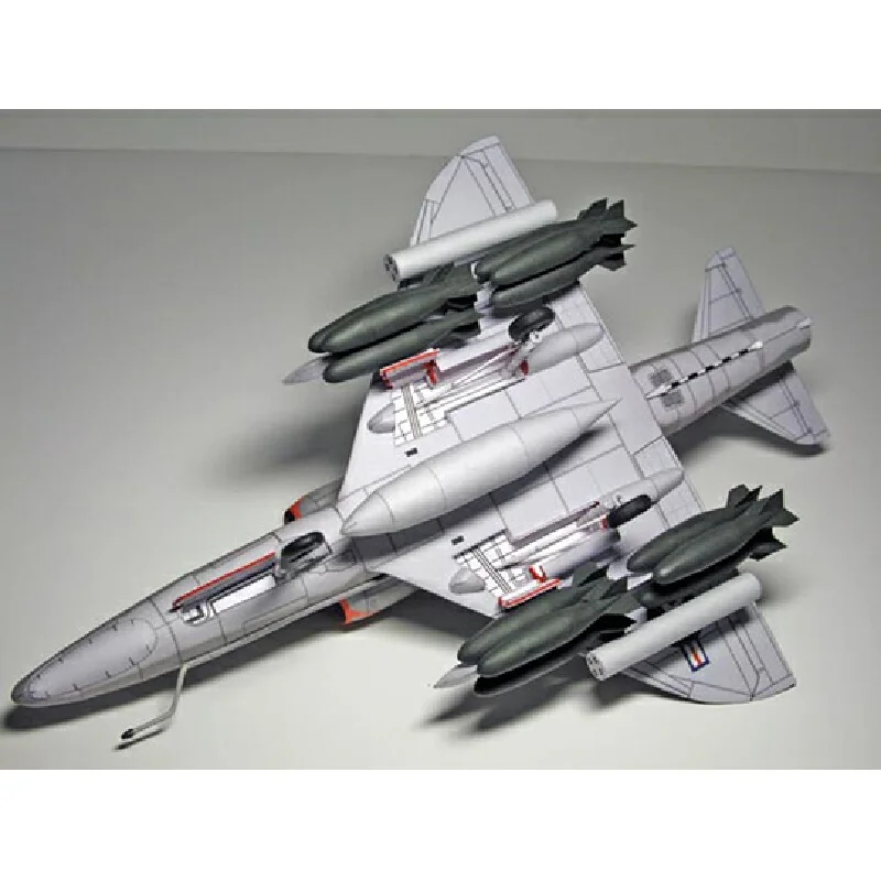 A-4 Skyhawk attack aircraft 1:33 paper model DIY gift collection. Christmas gift paper airplane model attack aircraft model