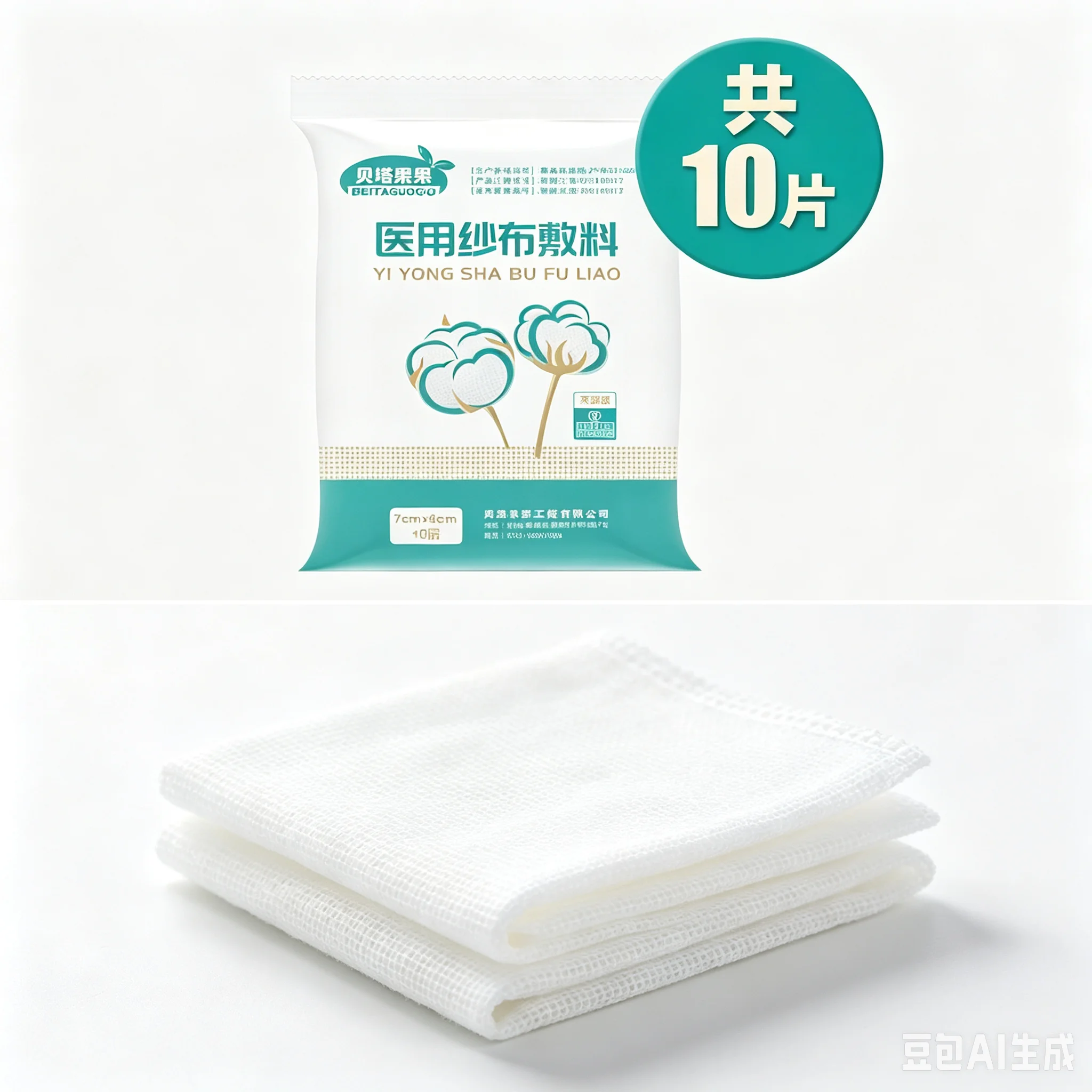 Non-woven Wound Dressing Bandage, 10Pcs/Bag Emergency Wrap Bandage, First Aid Wound Care Supplies