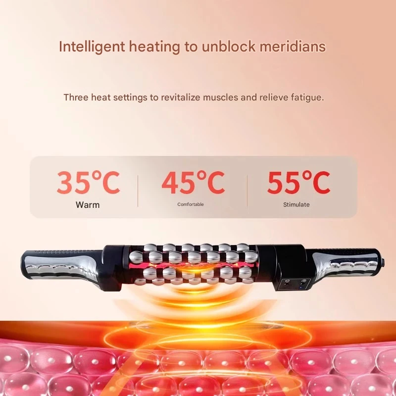 

Массажер для мышц 360 Roller с функцией лимфодренажа для домашнего использования, вибрационный, с внутренними роликами, LED-подсветкой, красным светом и функцией нагрева для сжигания жира