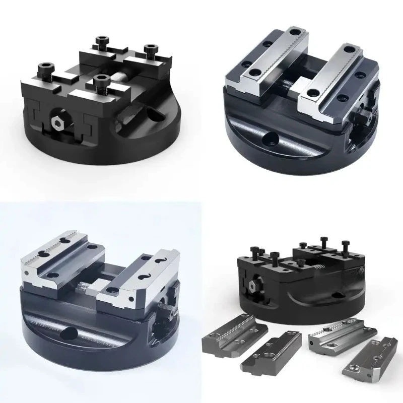 

5th Axis Concentric Vise KHS-D200, Manual Self-Centering for CNC Tool Holder