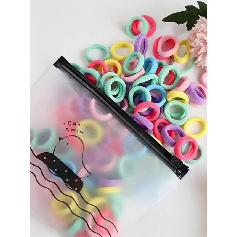 Summer 2024 random color casual high stretch seamless hair ties, small rubber band headband, minimalist headwear suitable for th