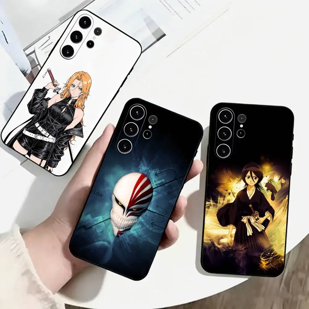 BLEACH A-Anime Phone Case For Samsung S25,S24,S21,S22,S23,S30,Ultra,S20,Plus,Fe,Soft Silicone Black Cover