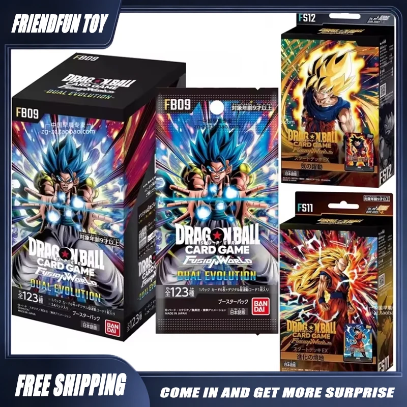 Genuine Bandai Dragon Ball Super Card Game FB09 Supplemental Pack DUAL EVOLUTION Collectable Trading Card Toys Gifts For Fans