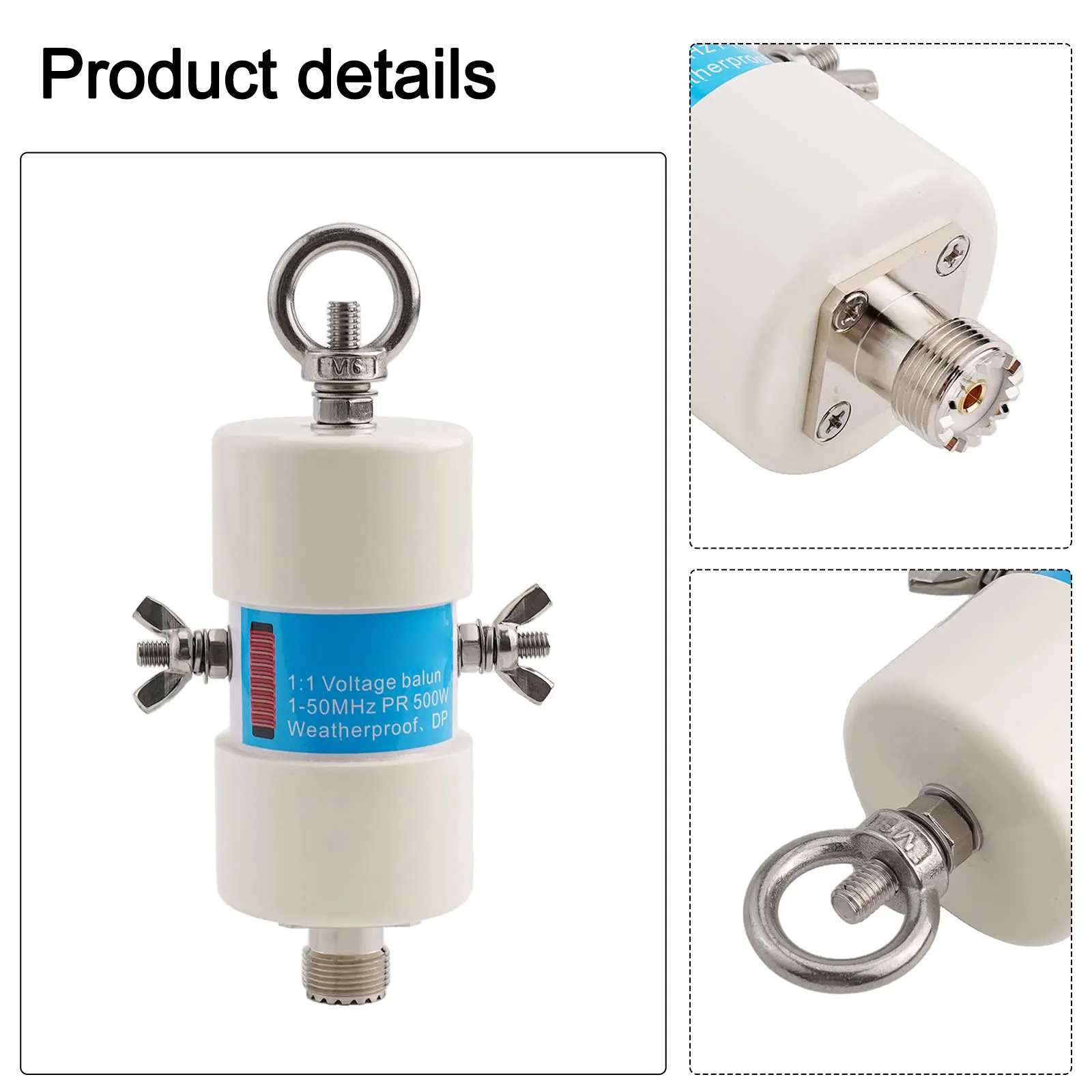 

Duable High Quality Particular Brand New Voltage Balun Converter Waterproof 1.8-50MHz 1:1 Accessoties Continuous