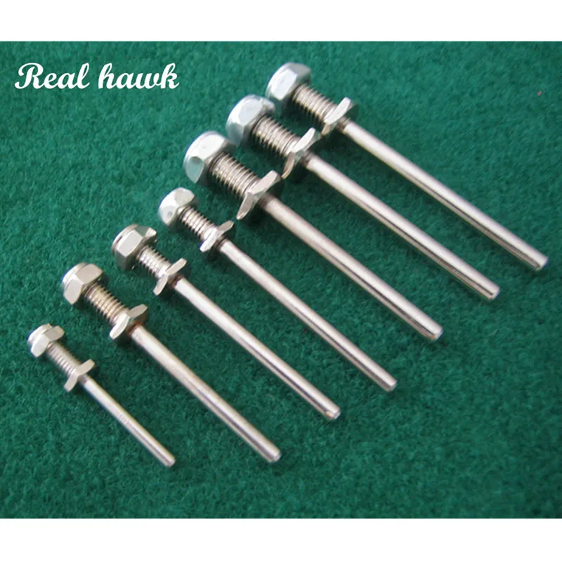 1Pair D3/D4/D5 Landing Gear Wheel Shaft M5/M6/M8 Steel Axle with Nuts Assembly Kit for RC Airplane Model DIY Parts