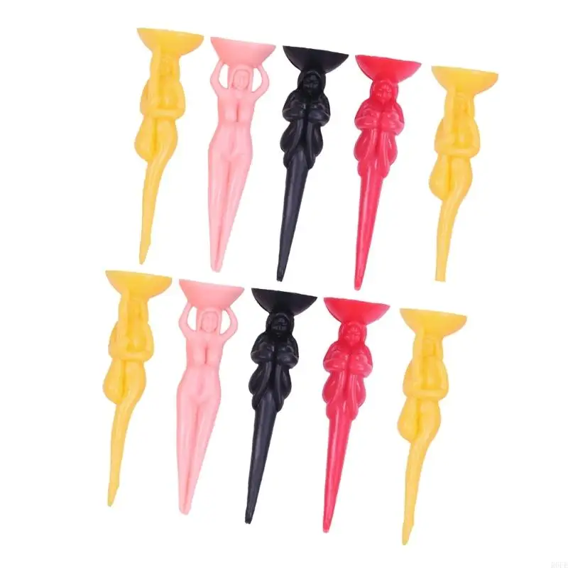 652F 10Pcs Funny Nude Lady Golf Tees Plastic Balls Holder Stand Practice Training Golf Tees Golf Accessories Enduring