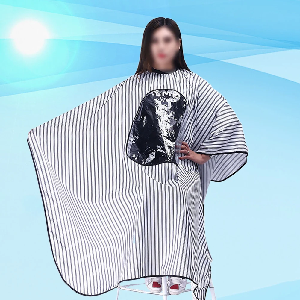 

Unisex Vintage Hairdressing Cape For Salon Home Use Quick Dry Soft Lightweight Protect Clothing Hair Cutting Dyeing Perm Stripe