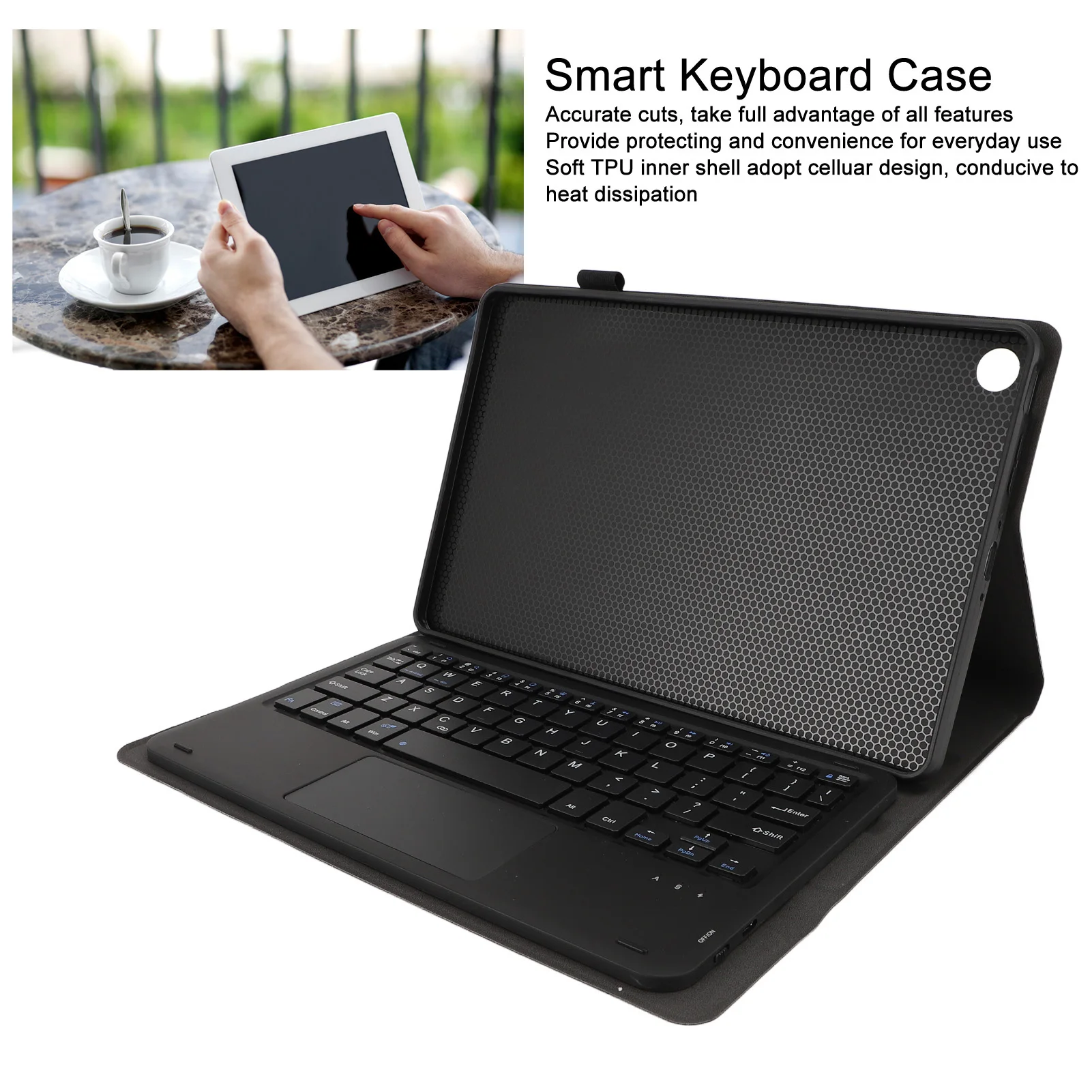 

Smart Keyboard Case for Fire Maximum 11 11.0in Tablet Ultra Thin Lightweight with Detachable Keyboards Pen Holder Black