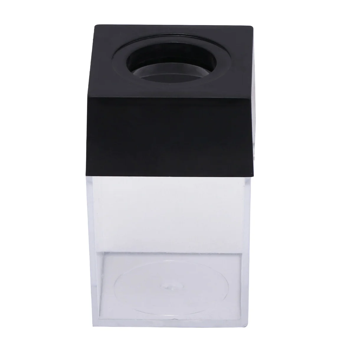 Magnetic Paper Clip Storage Case Creative Paper Clip Holder Office Desktop Paper Clip Dispenser (Black)