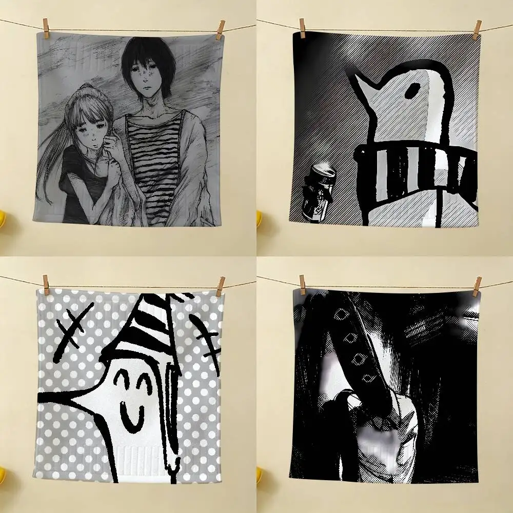 Comics G-Goodnight Punpun New 25x30cm Small Hand Towel Quick Dry Decorative Kitchen Towel Gauze Towel Home Restaurant