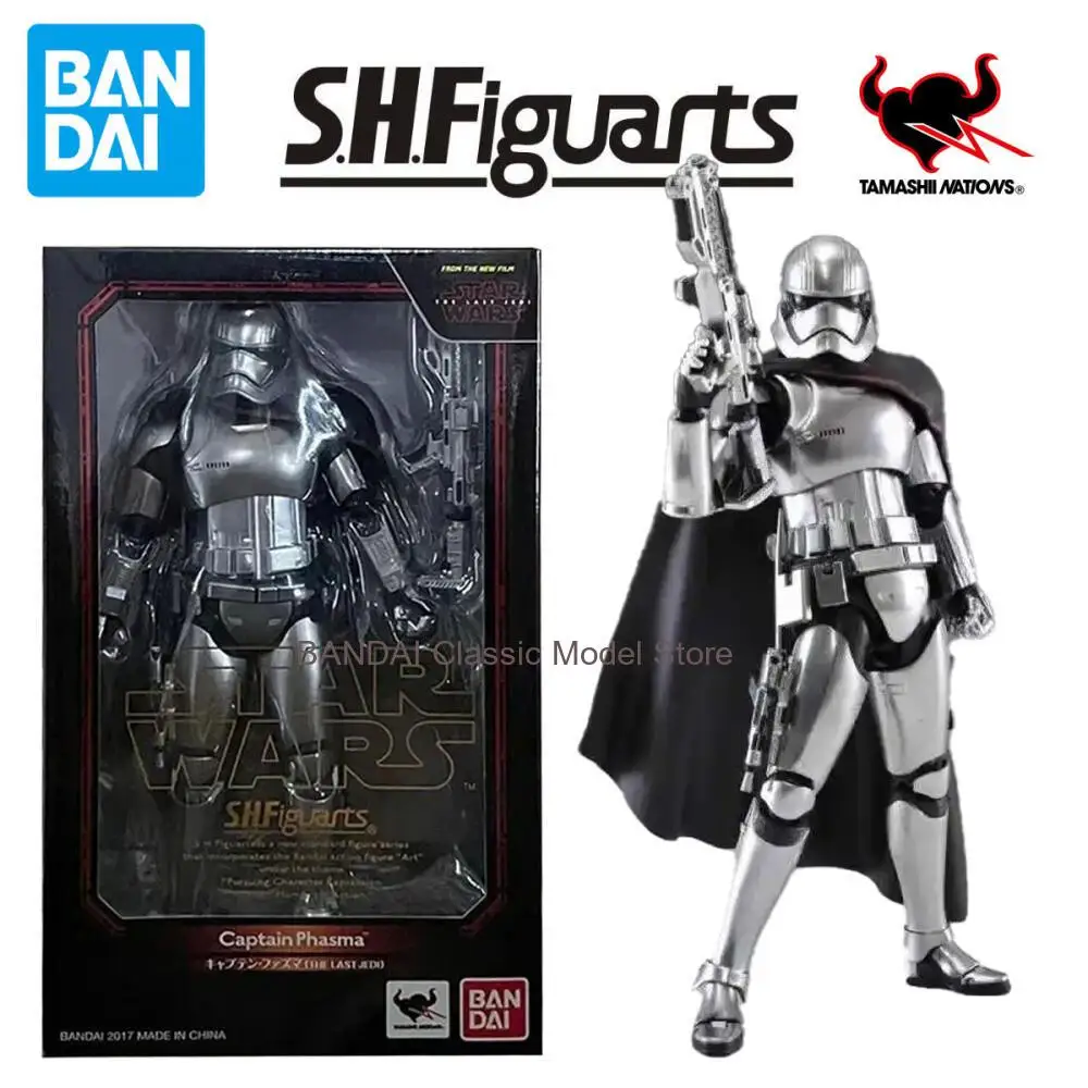 

Bandai Star Wars Figure SHF The Last Jedi Phasma Anime Figure Articulated Genuine Model Character Model Toy Gift Collection