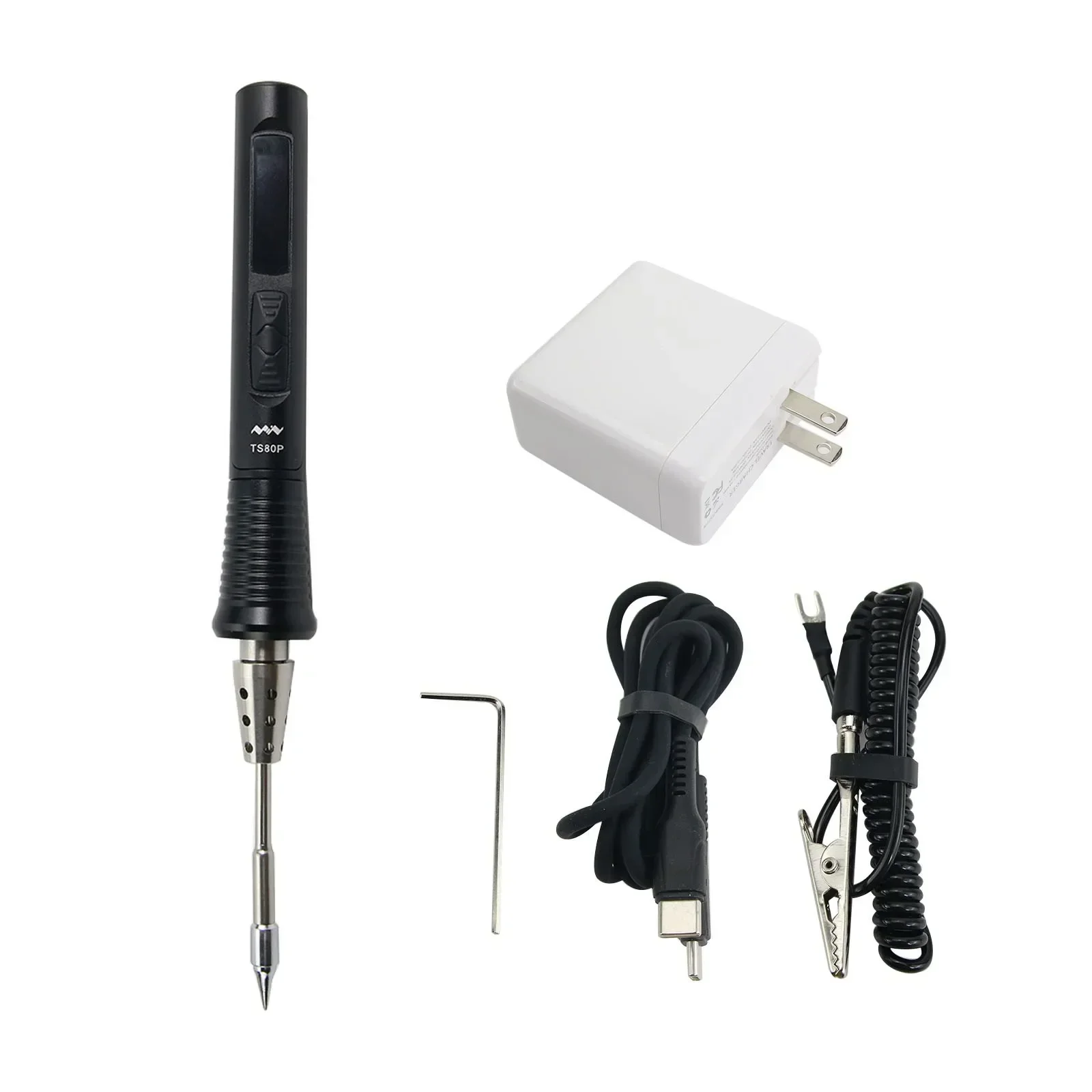 

NEW TS80P Portable Soldering Iron Kit 30W Adjustable Temperature PD2.0 QC3.0 Power Supply