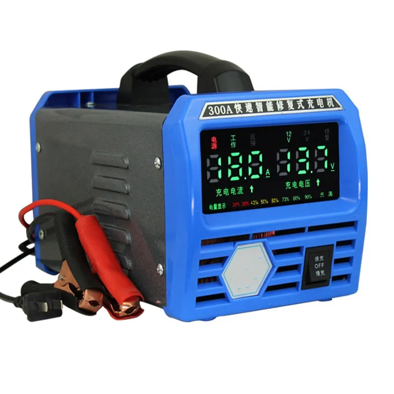 

New!AGM Start-stop Car Battery Charger, 300A-400AIntelligent Pulse Repair Battery Charger 12V 24VTruck Motorcycle Charger