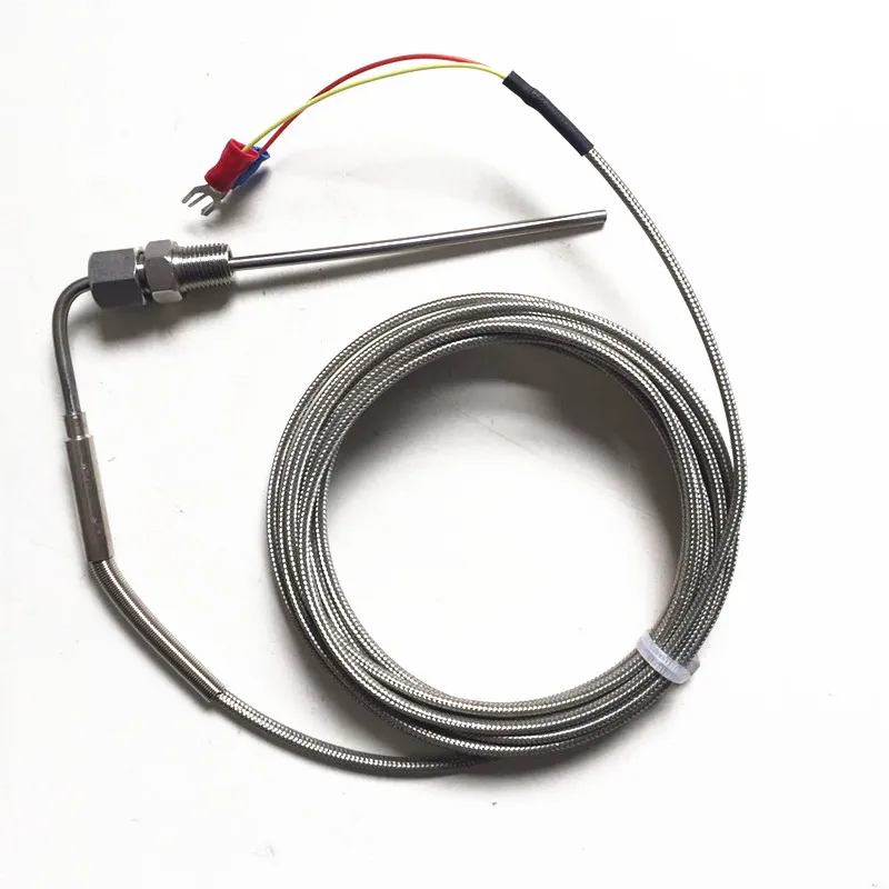 K type thermocouple WRNK-553 0-1000 ℃ line length 3 meters probe diameter 3mm90 degree angle