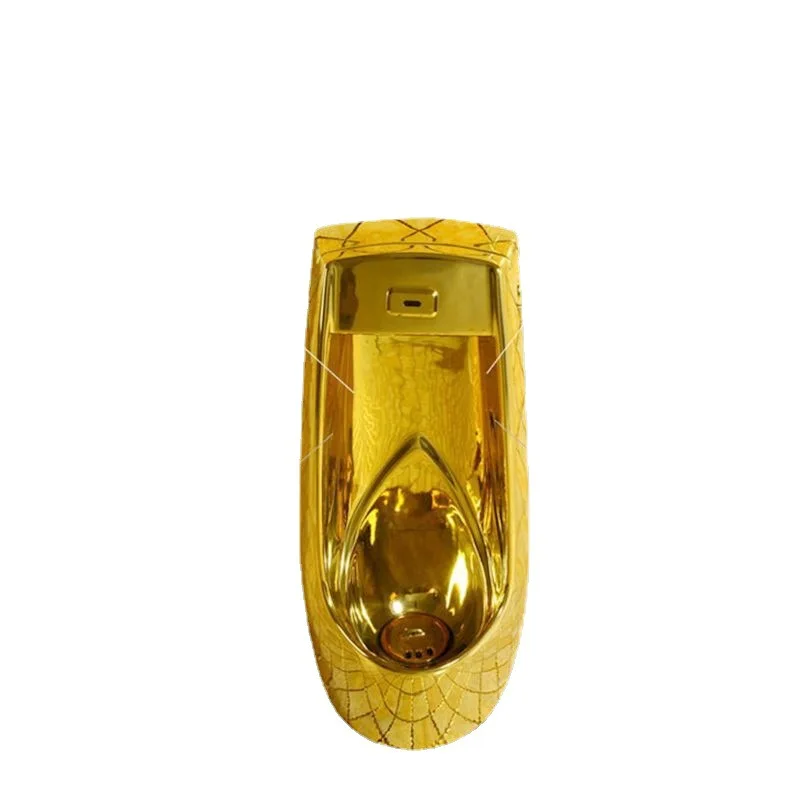 

One Meter Urinal Golden Urinal Floor-to-ceiling Gold Ceramic Men's Urinal