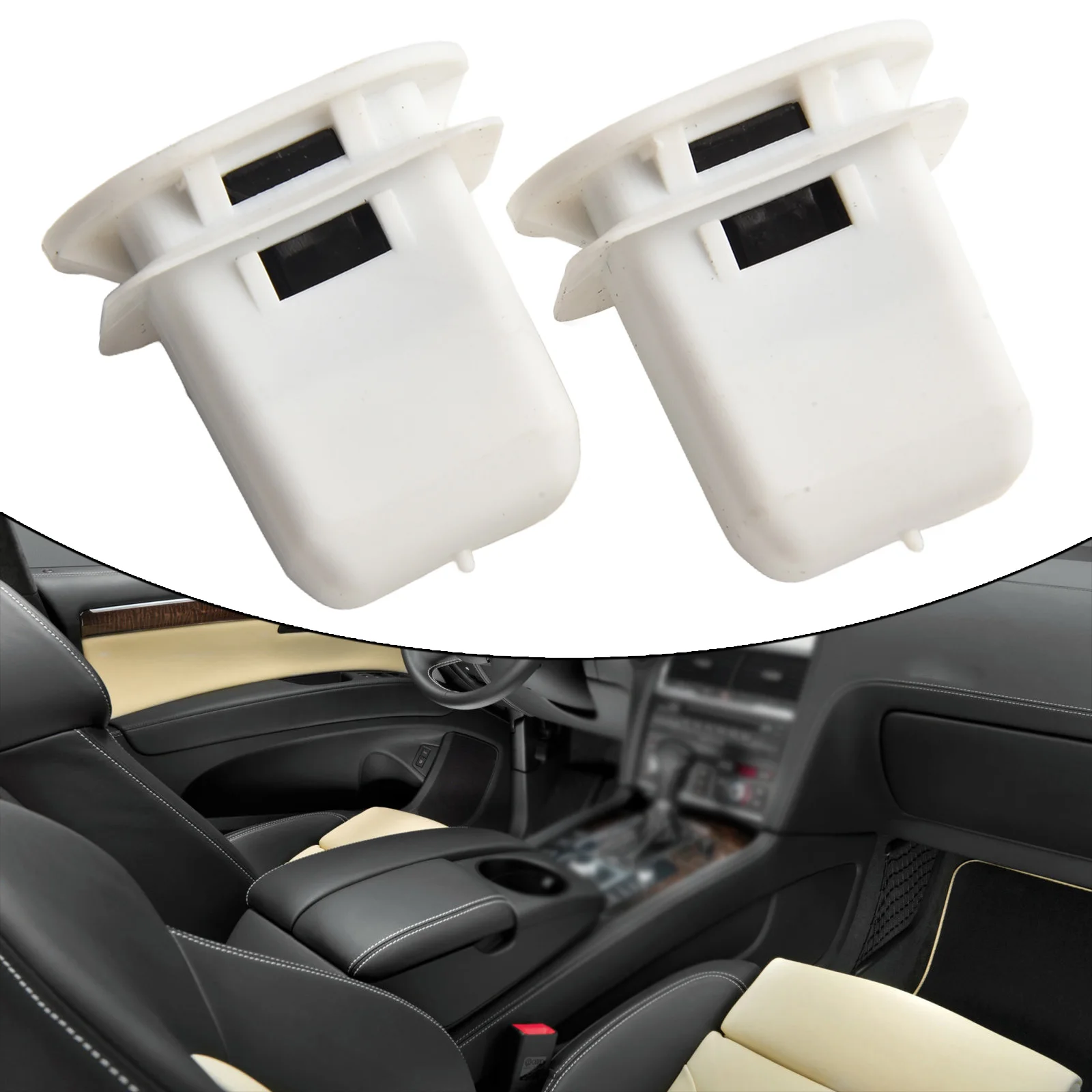 New Rear Seat Bench Clip White 2x 4L0 886 373 Accessories Black Bracket Clip For 4L0886373 For Q7 A4 A6 S4 S6 New Plastic