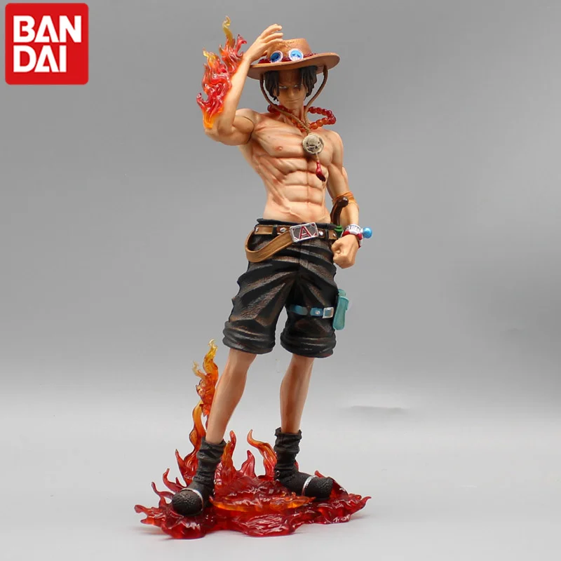 One Piece Edward nueva puerta Vulcan frutas quemadas alrededor de Portgas D Ace cuatro emperadores llama Base modelo de figuras de acción adornos juguete