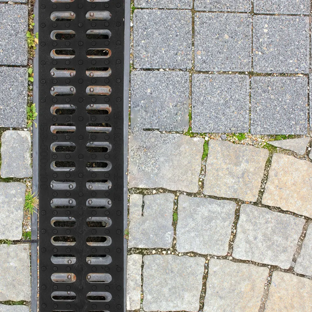 

2Pcs Trench Cover High Polymer Plastic Grating Drainage Outdoor Drain Grille Kitchen Garage Floor Drain Cover Professional