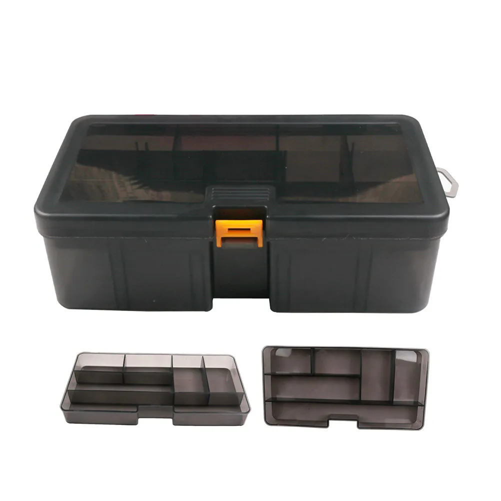 

1pc Large Capacity Thickened Fishing Durable Translucent Bait Storage Container Double Layer Corrosion Resistant