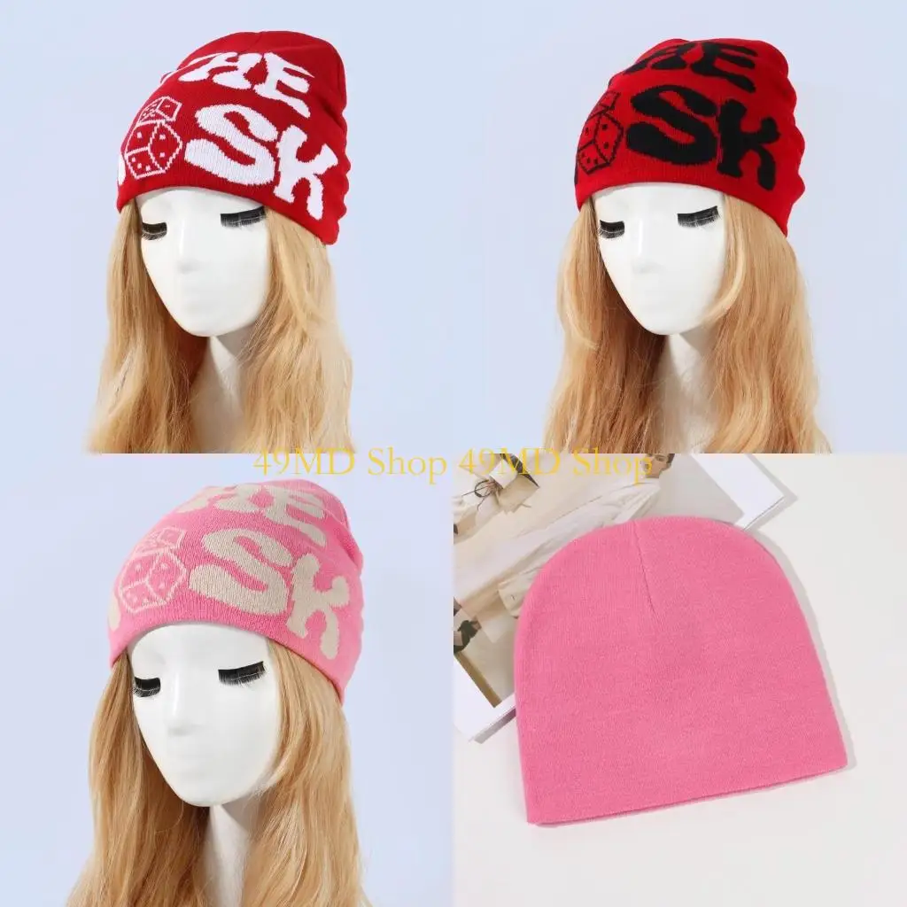

49MD Зимняя вязаная шапочка Держите теплую шляпу Холодную погоду ветряную шляпу для осени