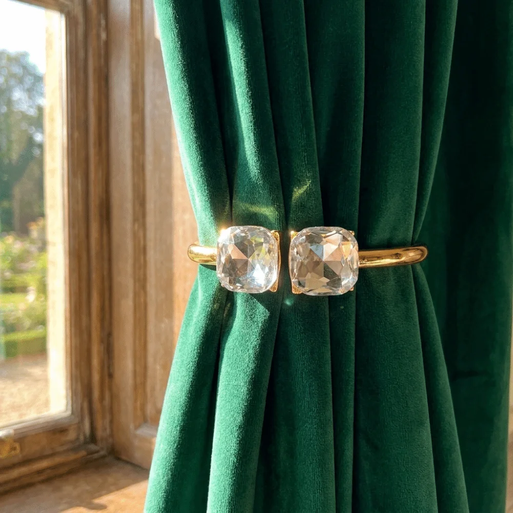 High-End Gorgeous Curtain Buckle Belt Light Luxury Decorative Curtain Holders Modern Artistic Crystal Open Bracelet