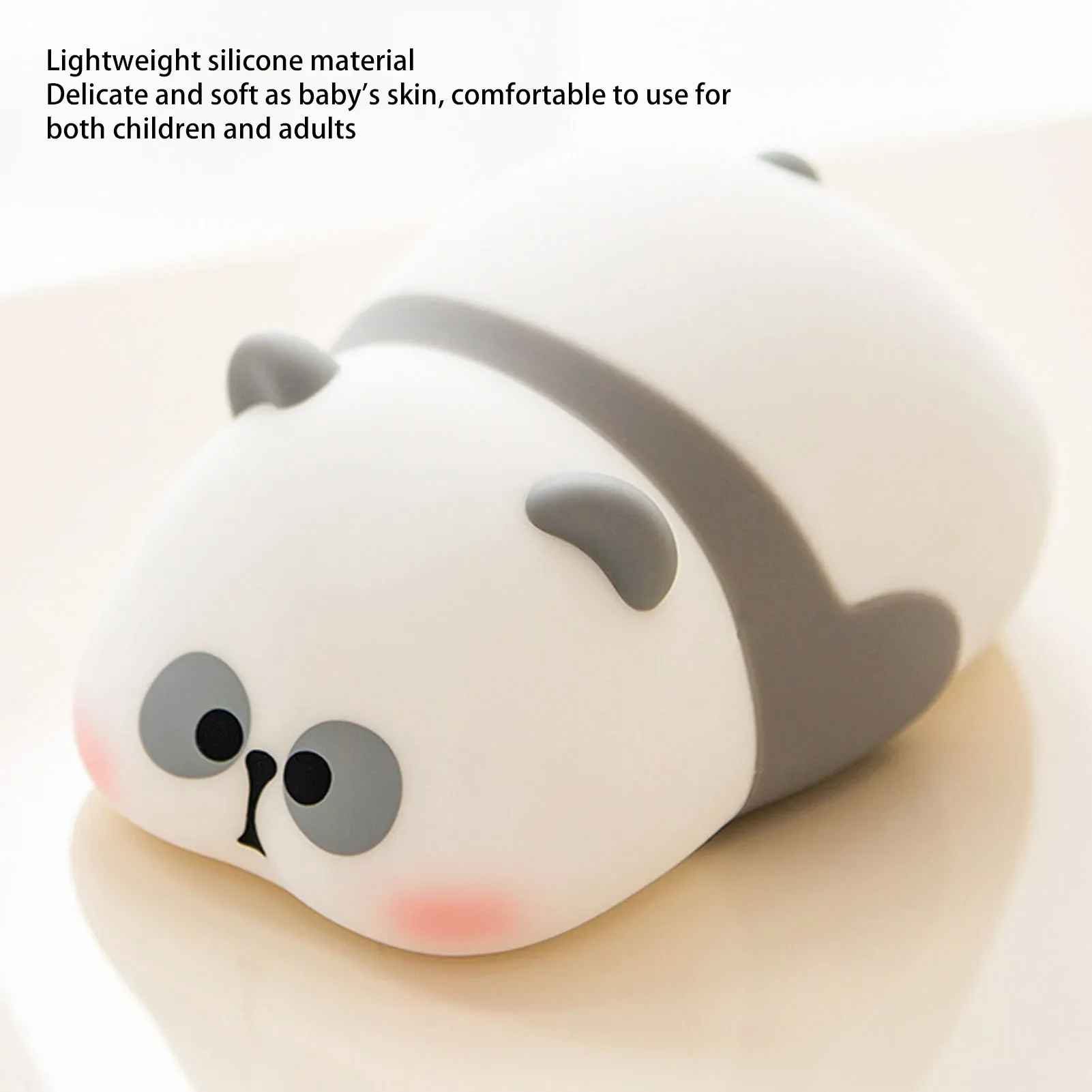 Cute Panda Animal Touch Lamp Soft LED Lighting Rechargeable Table Lamp Nursery Night Light for Bedroom